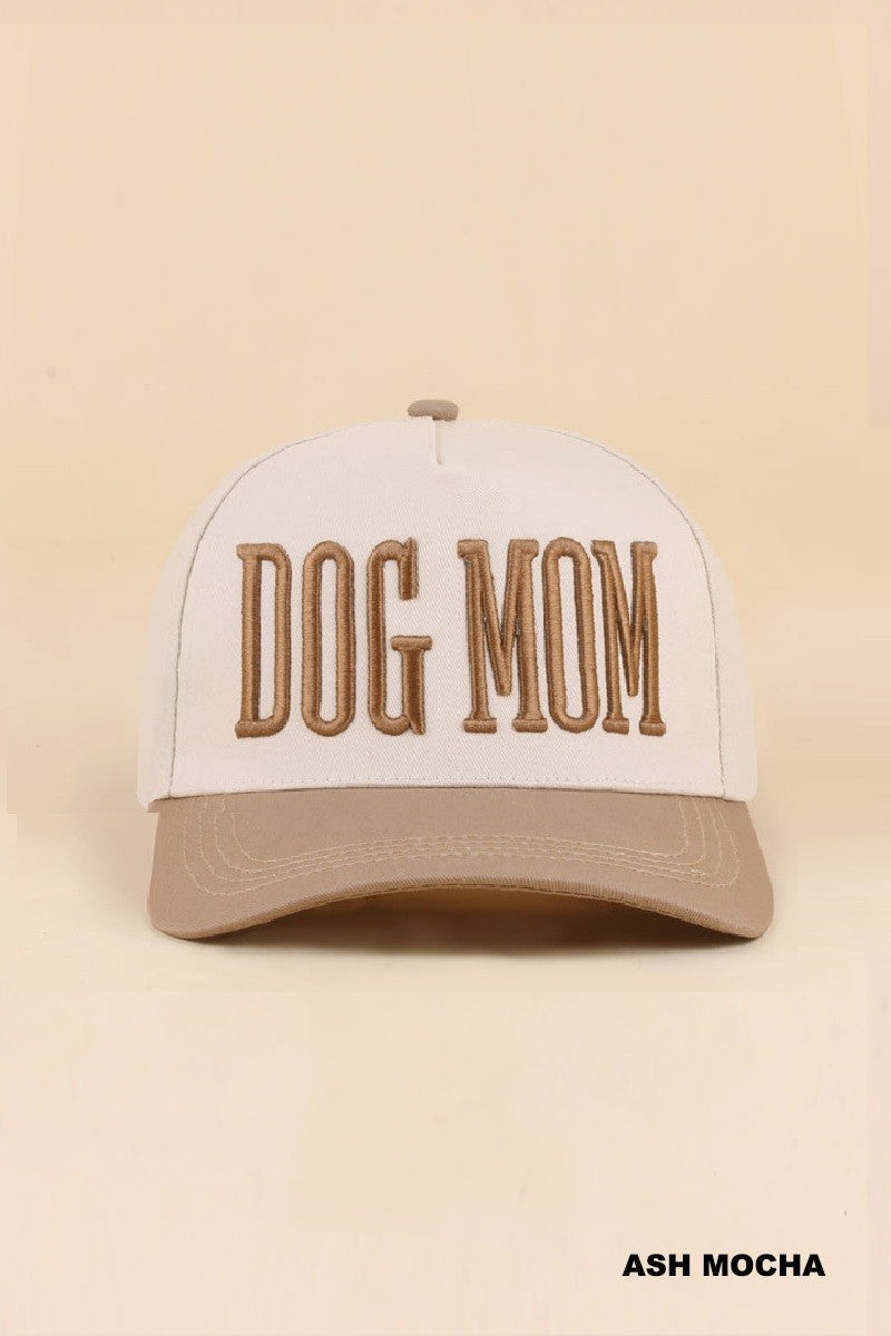 Proud Dog Mom Cap Ash Mocha