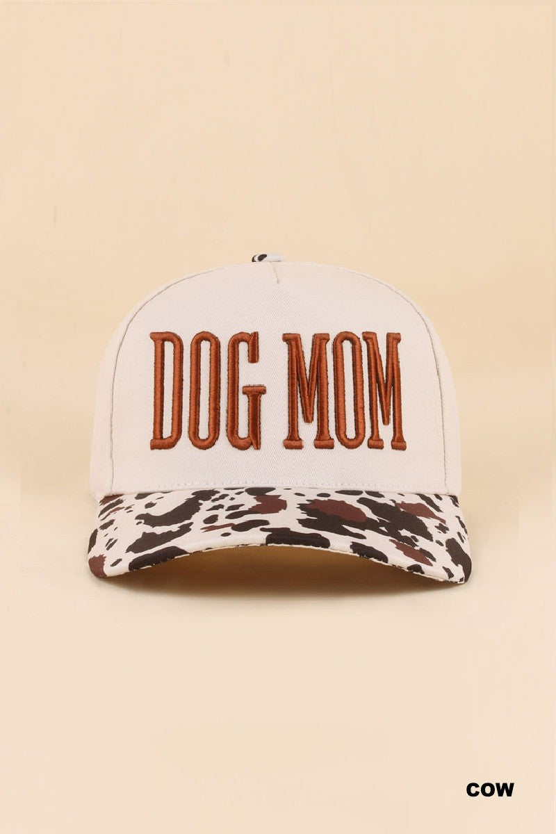 Dog Mom Two Tone Snapback Hat - COW