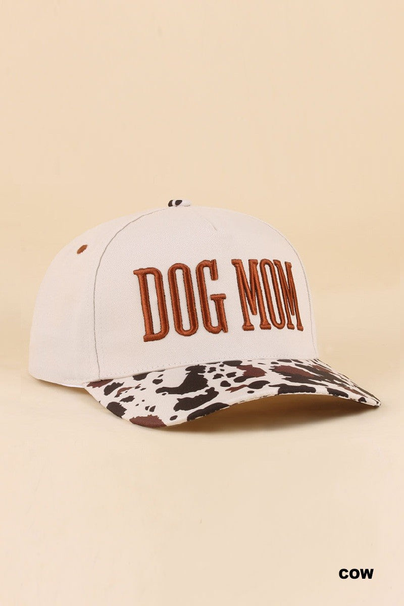 Dog Mom Two Tone Snapback Hat - COW