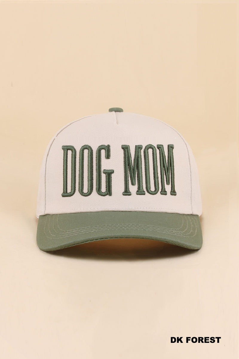 Dog Mom Two Tone Snapback Hat - DK Forest
