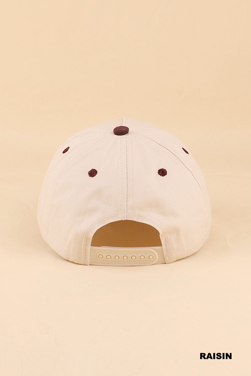 Dog Mom Two Tone Snapback Hat - RAISIN