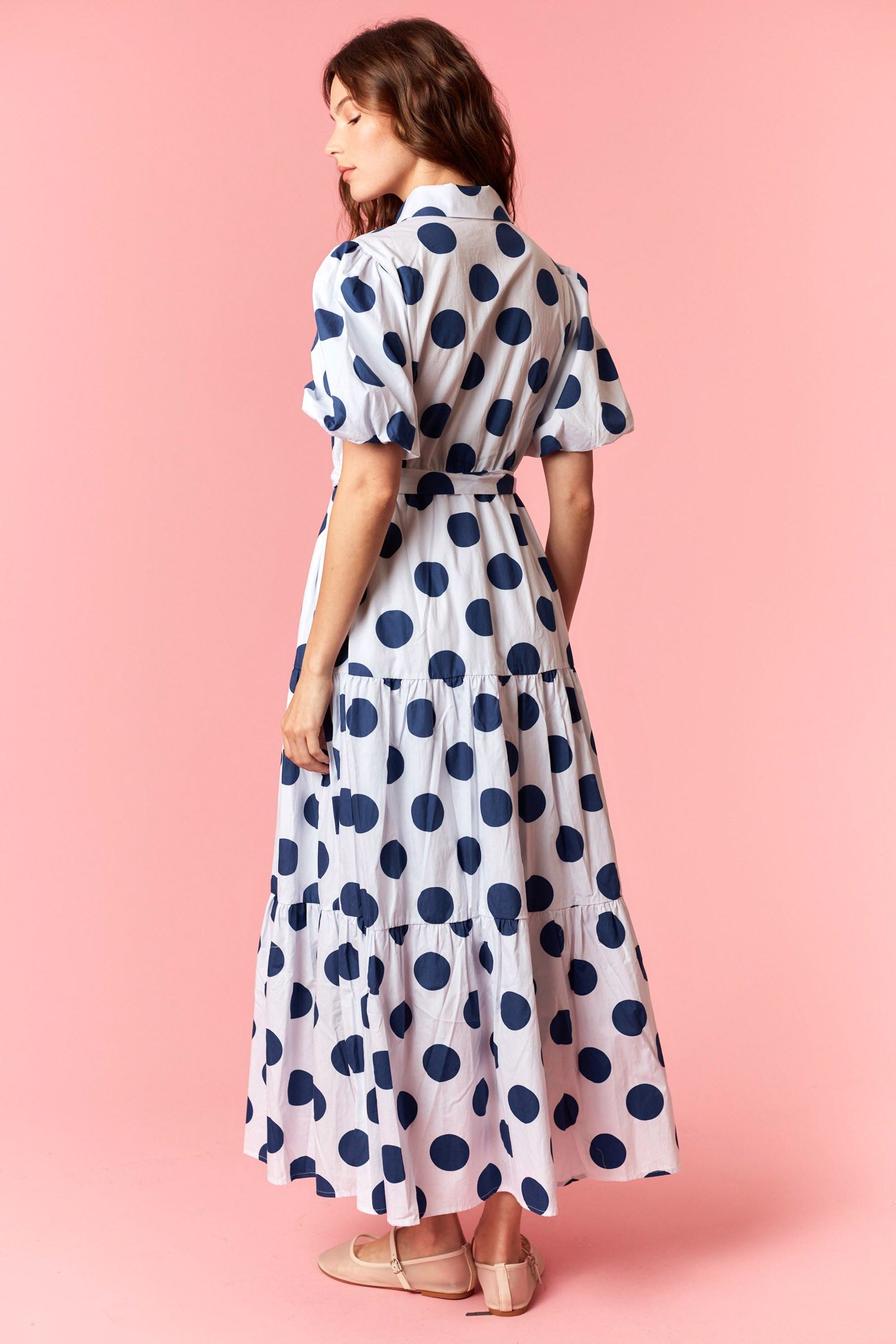 Amelia Polka Dot Maxi Dress