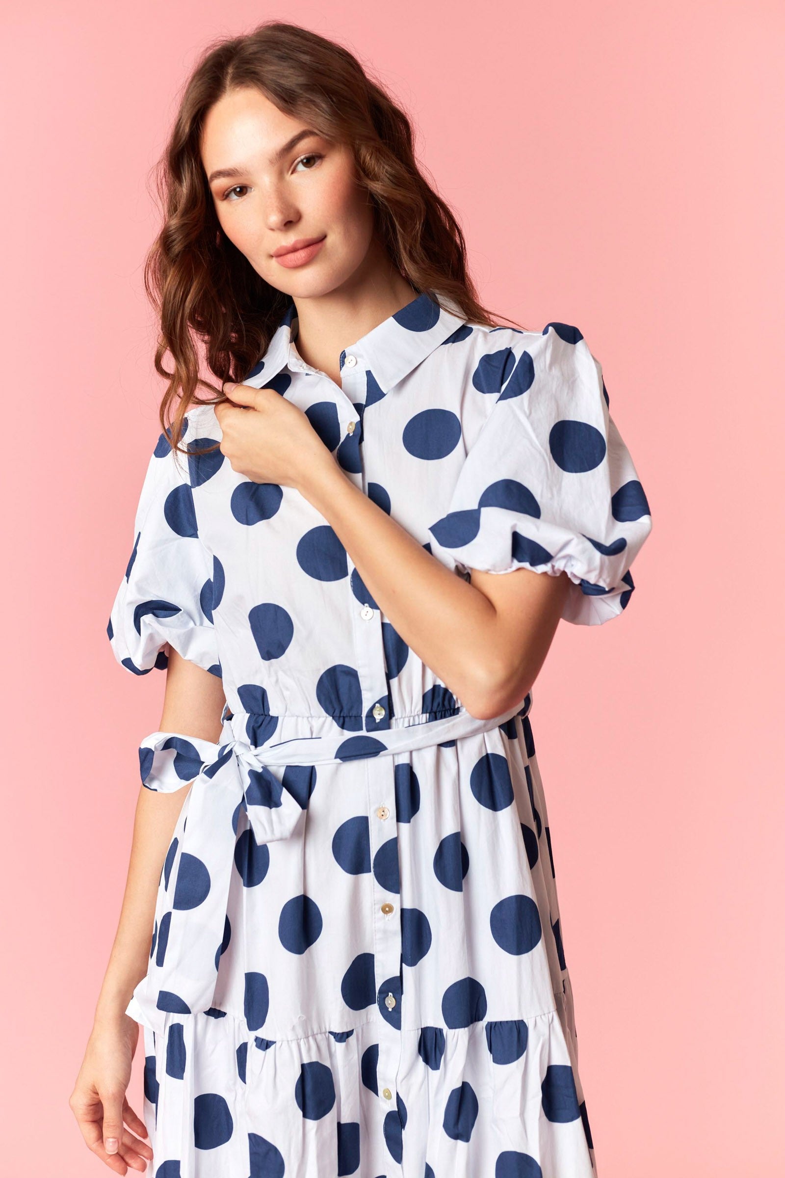 Amelia Polka Dot Maxi Dress