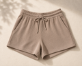 Ribbed Round Neck Pullover & Shorts Set
