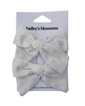 Linen Cotton Piggie Sets - White