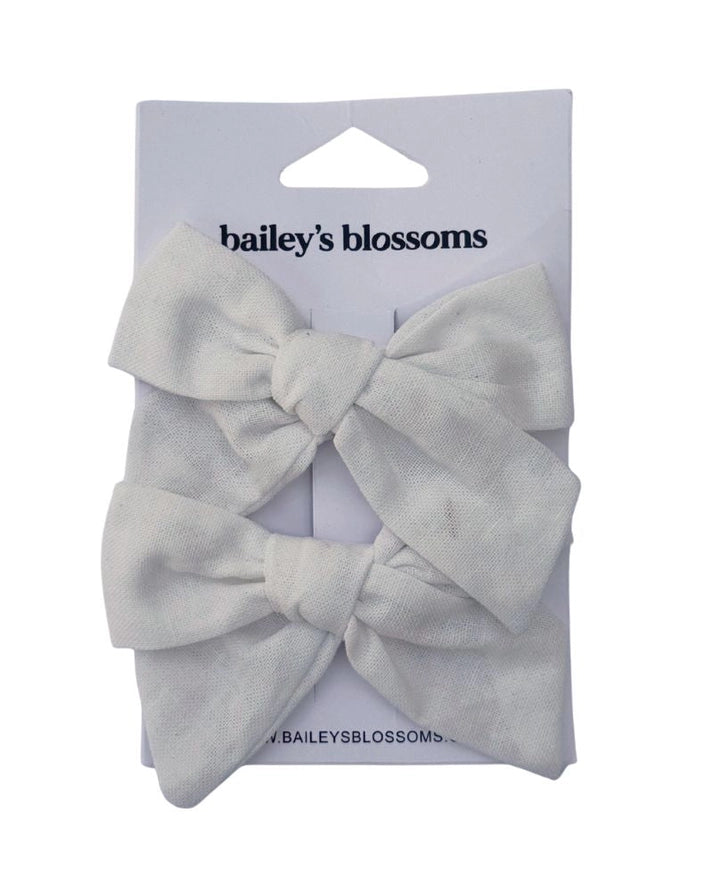 Linen Cotton Piggie Sets - White