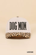 Dog Mom Two Tone Snapback Hat -LEOPARD