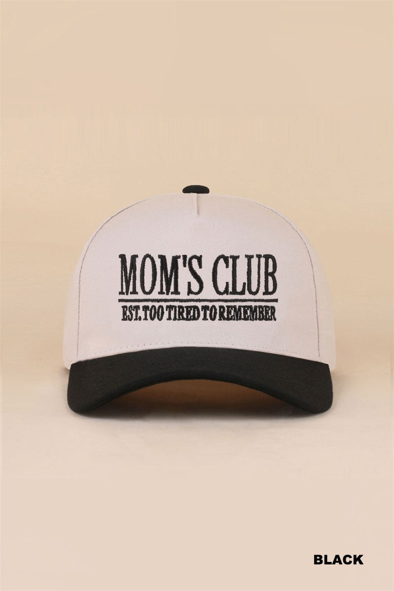 Mom's Club Cap Black