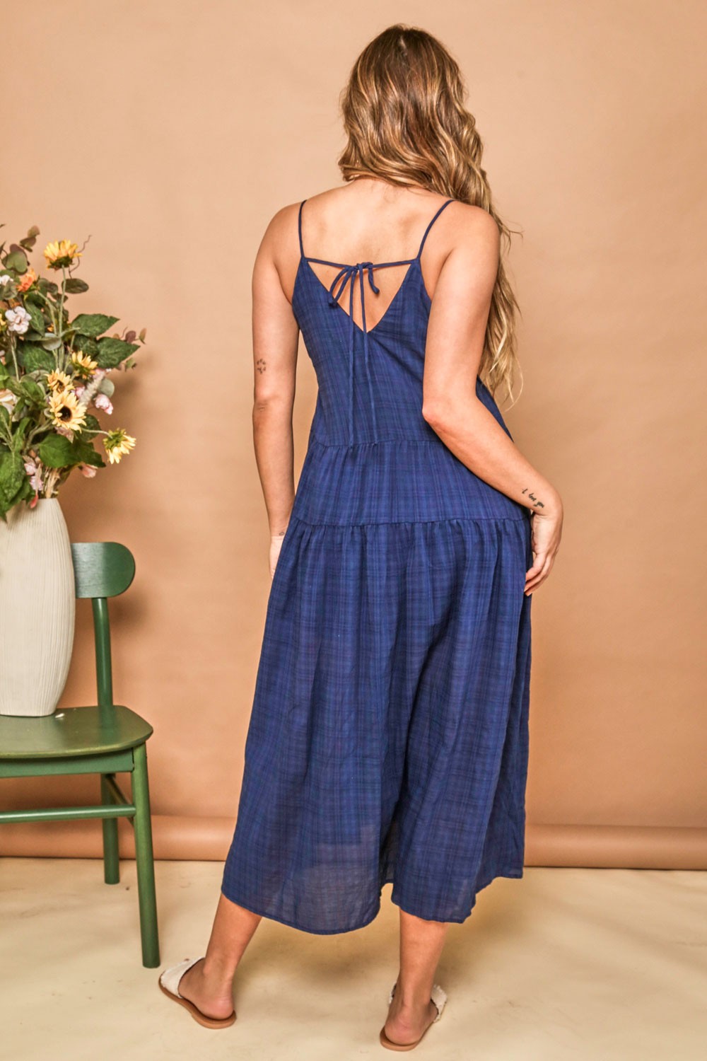 Indigo Breeze Tiered Maxi Dress
