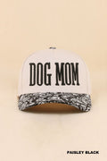 Dog Mom Two Tone Snapback Hat - PAISLEY BLACK