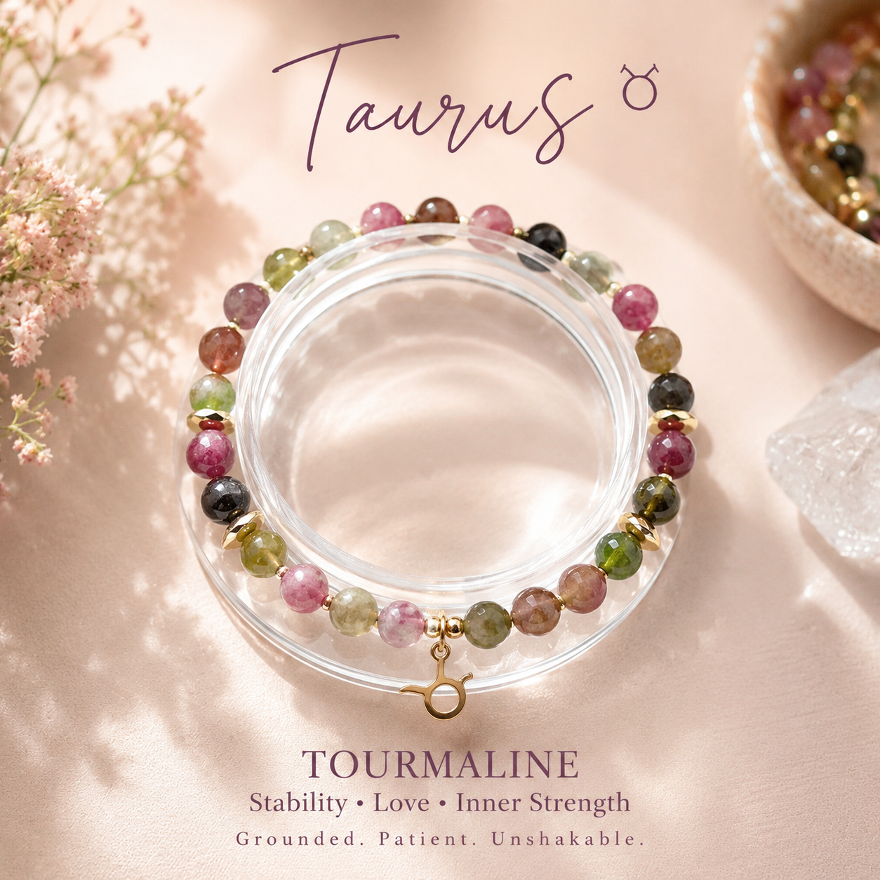 Taurus- Golden Bloom Bracelet