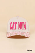 Cat Mom Cap Floral