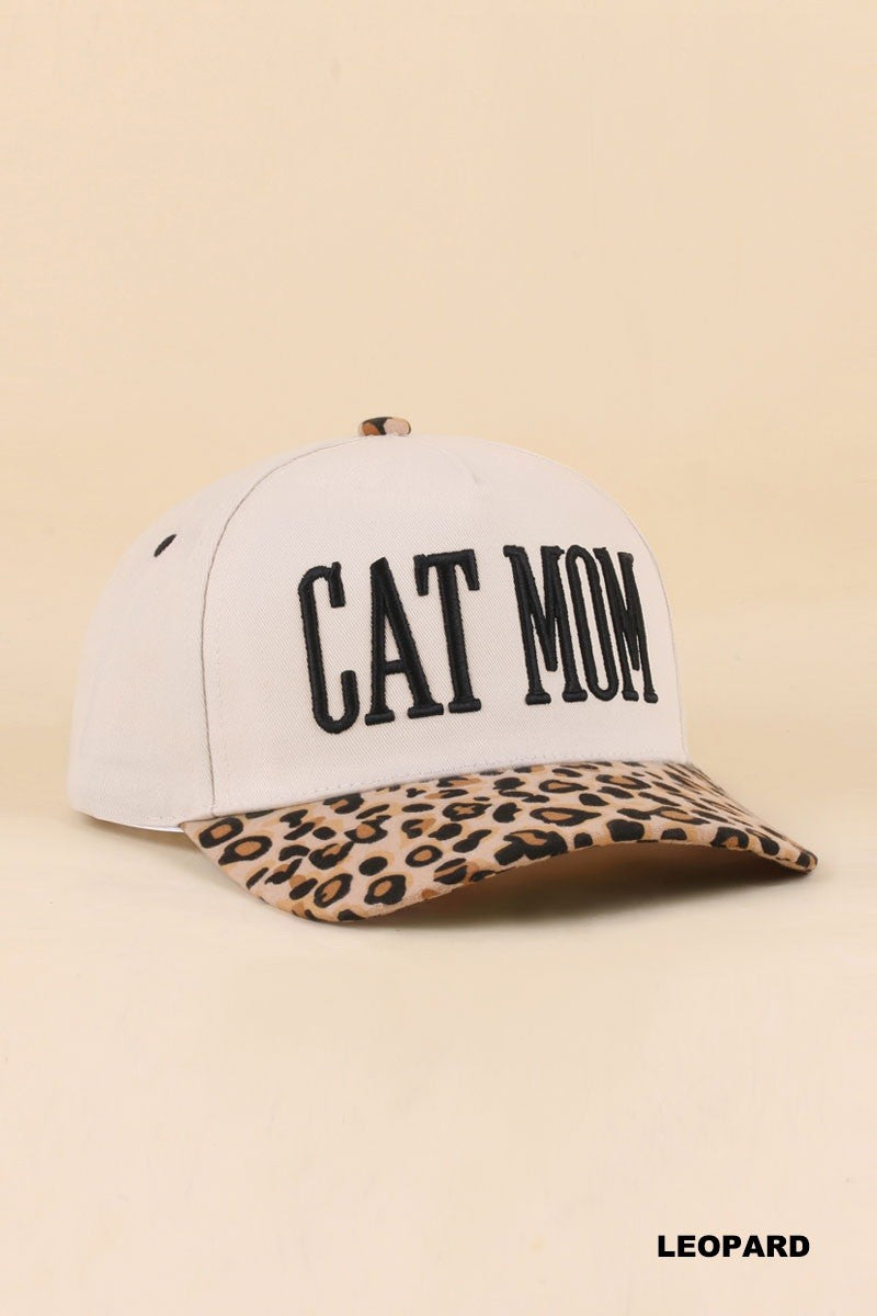 Cat Mom Cap Leopard