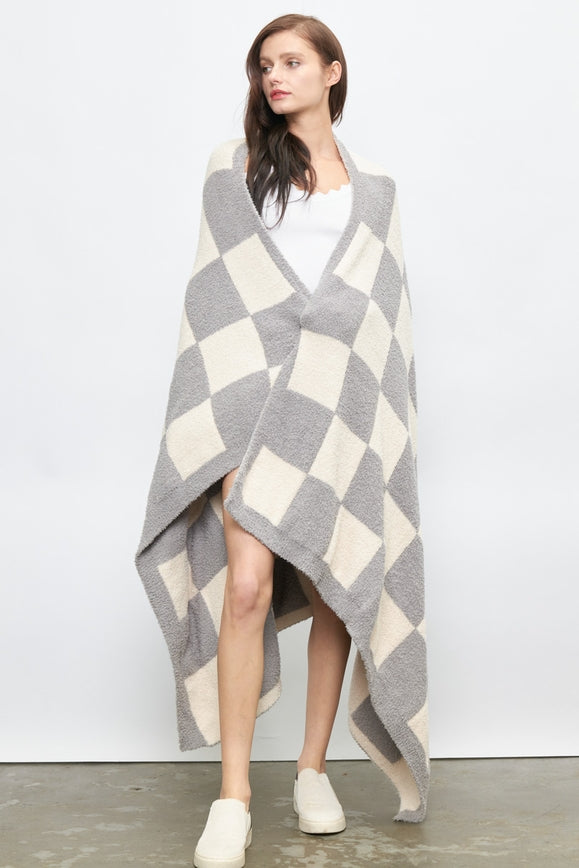 Checkered Print Throw